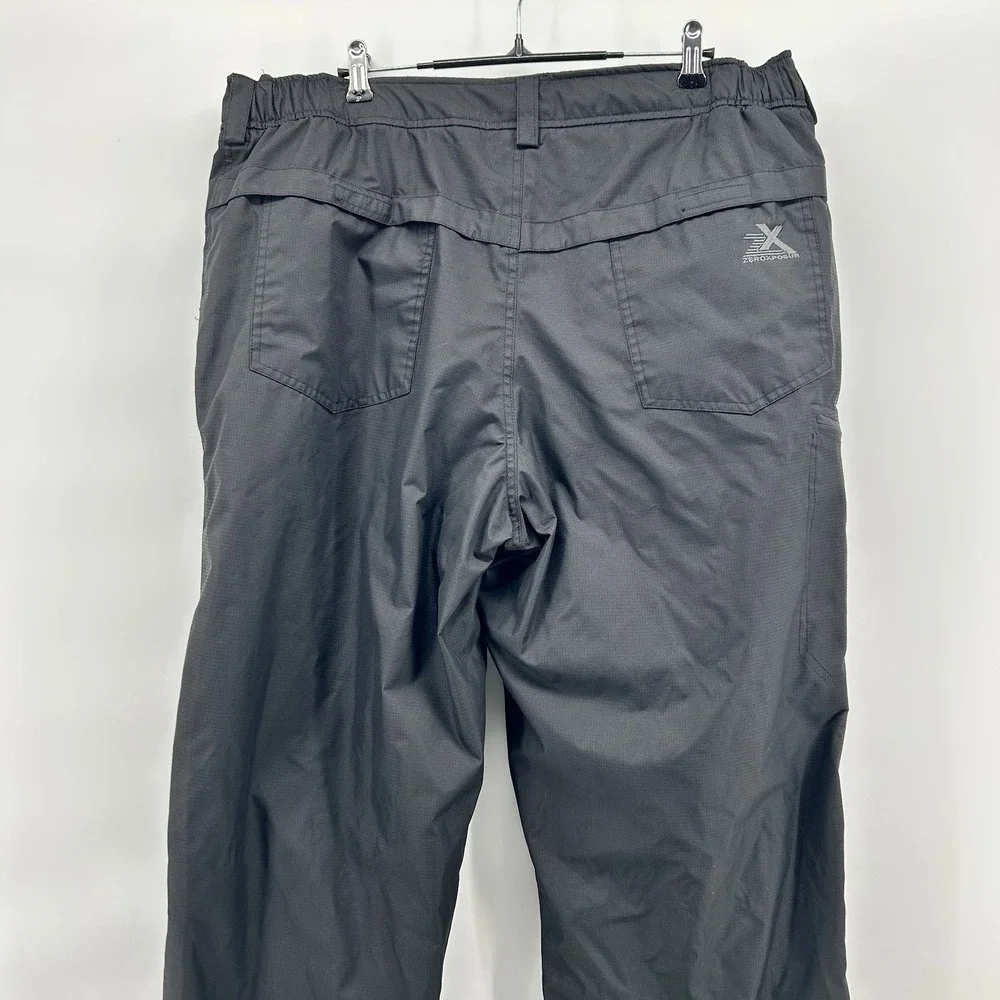 ZeroXposur Mens XL Fleece Lined Waterproof Snow Ski Cargo Pants Black Workwear